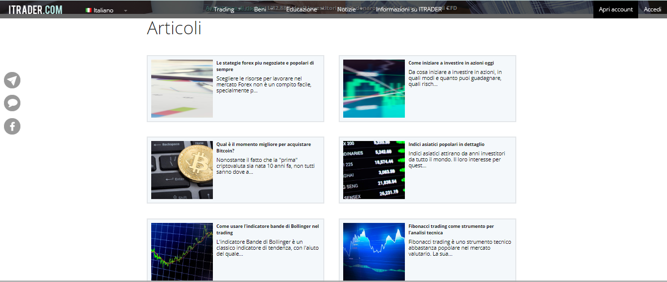 Articoli di ITRADER Articoli di ITRADER